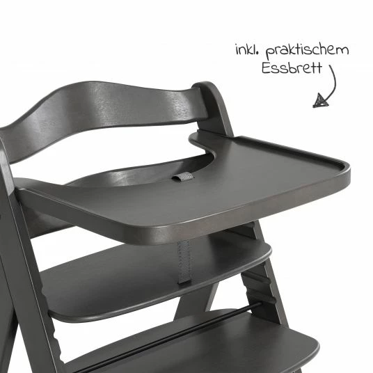 Discount π Hauck Hochstuhl Alpha Charcoal Selectline - im Sparset inkl. Holz-Essbrett und Sitzkissen Jersey Charcoal π 3 Discount π Hauck Hochstuhl Alpha Charcoal Selectline - im Sparset inkl. Holz-Essbrett und Sitzkissen Jersey Charcoal π - Image 3