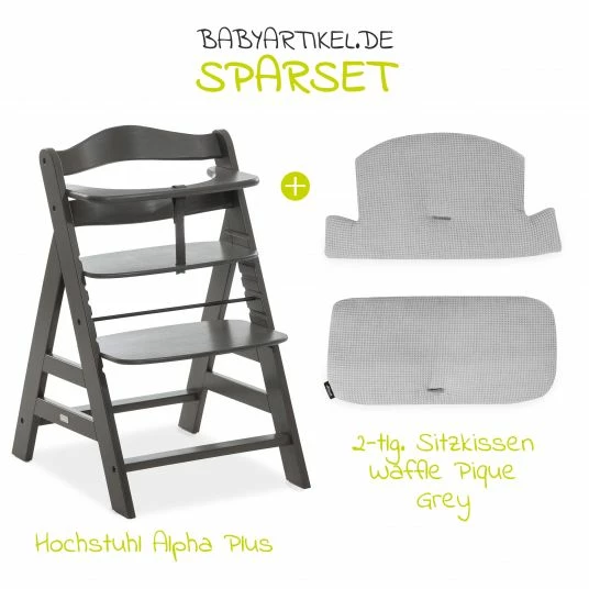 Best Pirce π― Hauck Hochstuhl Alpha Charcoal Selectline - im Sparset inkl. Sitzkissen Waffle Pique Grau π₯° 2 Best Pirce π― Hauck Hochstuhl Alpha Charcoal Selectline - im Sparset inkl. Sitzkissen Waffle Pique Grau π₯° - Image 2