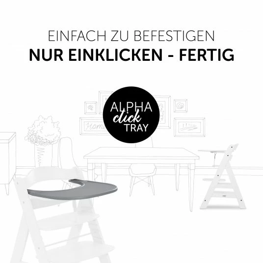 Wholesale 🌟 Hauck Hochstuhl Alpha Plus Grau - im Sparset inkl. Essbrett Click Tray + Sitzkissen Nordic Grey ❤️ 3 Wholesale 🌟 Hauck Hochstuhl Alpha Plus Grau - im Sparset inkl. Essbrett Click Tray + Sitzkissen Nordic Grey ❤️ - Image 3