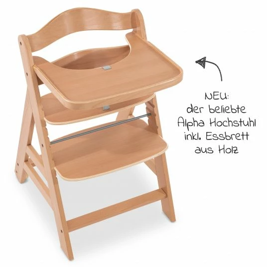 Wholesale ⭐ Hauck Hochstuhl Alpha Plus Move - mit Esbrett und Rollen - Natur 🔔 2 Wholesale ⭐ Hauck Hochstuhl Alpha Plus Move - mit Esbrett und Rollen - Natur 🔔 - Image 2
