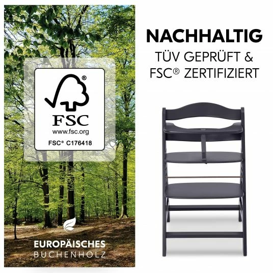 Promo ✔️ Hauck Hochstuhl Alpha Plus Select - inkl. 5-Punkt-Gurt und Schutzbügel (mitwachsed & höhenverstellbar) - Dark Grey 🌟 4 Promo ✔️ Hauck Hochstuhl Alpha Plus Select - inkl. 5-Punkt-Gurt und Schutzbügel (mitwachsed & höhenverstellbar) - Dark Grey 🌟 - Image 4