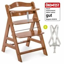Wholesale 😉 Hauck Alpha Plus High Chair - Walnut 👏