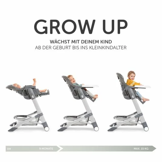 Promo 🎁 Hauck Hochstuhl & Babyliege ab Geburt - Grow Up Newborn Set - Melange Grey 😉 3 Promo 🎁 Hauck Hochstuhl & Babyliege ab Geburt - Grow Up Newborn Set - Melange Grey 😉 - Image 3