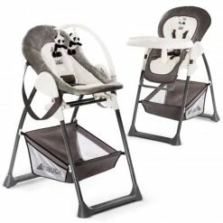 Best Sale ๐ Hauck Hochstuhl & Babyliege ab Geburt - Sit'n Relax mit Babyaufsatz (klappbar und Hรถhe verstellbar) - Wild Panda - Collection 2022 โ๏ธ