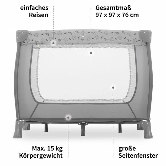 Brand new ✔️ Hauck Laufgitter Sleep'n Play SQ - (90 x 90 cm) - Nordic Grey ✨ 3 Brand new ✔️ Hauck Laufgitter Sleep'n Play SQ - (90 x 90 cm) - Nordic Grey ✨ - Image 3