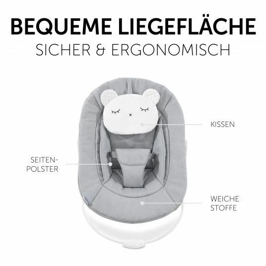 Hot Sale 🤩 Hauck Neugeborenenaufsatz & Wippe für Alpha / Beta Hochstuhl - Bouncer 2in1 - Pastell Bear 🛒 5 Hot Sale 🤩 Hauck Neugeborenenaufsatz & Wippe für Alpha / Beta Hochstuhl - Bouncer 2in1 - Pastell Bear 🛒 - Image 5