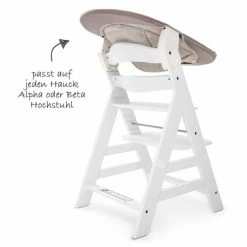 Coupon ⭐ Hauck Newborn top & rocker for Alpha highchair - Bouncer 2in1 - Stretch Beige 💯 -Live & Sleep Sales hauck neugeborenenaufsatz wippe fur alpha hochstuhl bouncer 2in1 stretch beige 661987 d2