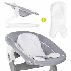 Coupon 🧨 Hauck Newborn attachment & rocker for Alpha highchair - Bouncer 2in1 - Stretch Grey ✔️