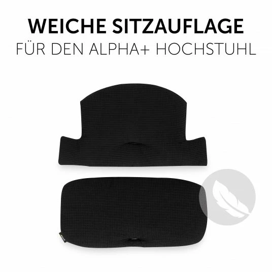 Best Pirce 😉 Hauck Sitzkissen / Hochstuhlauflage für Alpha Hochstuhl - Highchair Pad Select - Waffle Pique Black 🧨 3 Best Pirce 😉 Hauck Sitzkissen / Hochstuhlauflage für Alpha Hochstuhl - Highchair Pad Select - Waffle Pique Black 🧨 - Image 3