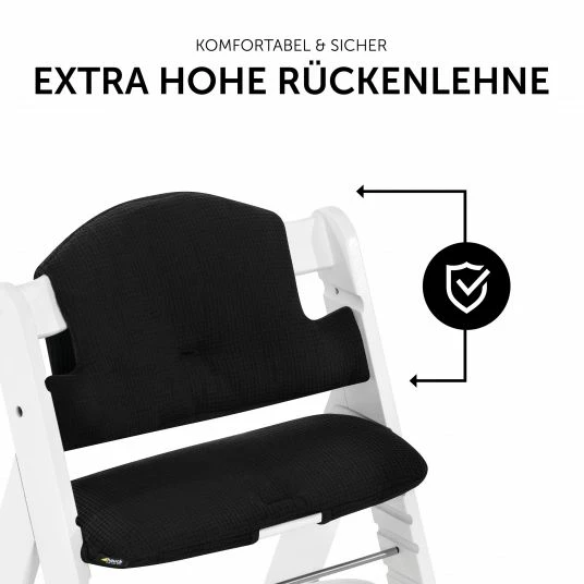 Best Pirce 😉 Hauck Sitzkissen / Hochstuhlauflage für Alpha Hochstuhl - Highchair Pad Select - Waffle Pique Black 🧨 5 Best Pirce 😉 Hauck Sitzkissen / Hochstuhlauflage für Alpha Hochstuhl - Highchair Pad Select - Waffle Pique Black 🧨 - Image 5