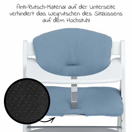 Flash Sale 🎁 Hauck Sitzkissen / Hochstuhlauflage Highchair Pad für Alpha Plus Hochstuhl - Dusty Blue 🎉 5 Flash Sale 🎁 Hauck Sitzkissen / Hochstuhlauflage Highchair Pad für Alpha Plus Hochstuhl - Dusty Blue 🎉 - Image 5
