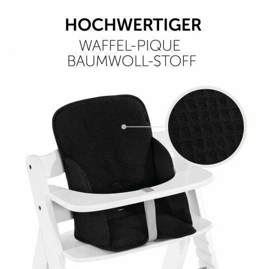 Promo 🔥 Hauck Sitzverkleinerer / Sitzkissen für Alpha Hochstuhl - Cosy Select - Waffle Pique Black 😍 4 Promo 🔥 Hauck Sitzverkleinerer / Sitzkissen für Alpha Hochstuhl - Cosy Select - Waffle Pique Black 😍 - Image 4