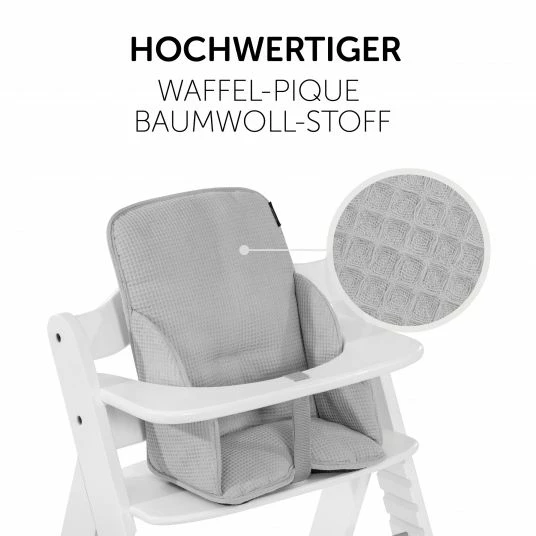 Coupon ✨ Hauck Sitzverkleinerer / Sitzkissen für Alpha Hochstuhl - Cosy Select - Waffle Pique Grey 😉 4 Coupon ✨ Hauck Sitzverkleinerer / Sitzkissen für Alpha Hochstuhl - Cosy Select - Waffle Pique Grey 😉 - Image 4