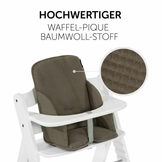 Promo 💯 Hauck Sitzverkleinerer / Sitzkissen für Alpha Hochstuhl - Cosy Select - Waffle Pique Olive 🥰 4 Promo 💯 Hauck Sitzverkleinerer / Sitzkissen für Alpha Hochstuhl - Cosy Select - Waffle Pique Olive 🥰 - Image 4