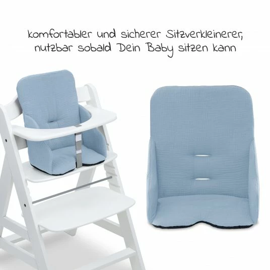 Promo 😀 Hauck Sitzverkleinerer / Sitzkissen Highchair Baby Pad für Alpha Plus Hochstuhl - Dusty Blue 👏 3 Promo 😀 Hauck Sitzverkleinerer / Sitzkissen Highchair Baby Pad für Alpha Plus Hochstuhl - Dusty Blue 👏 - Image 3