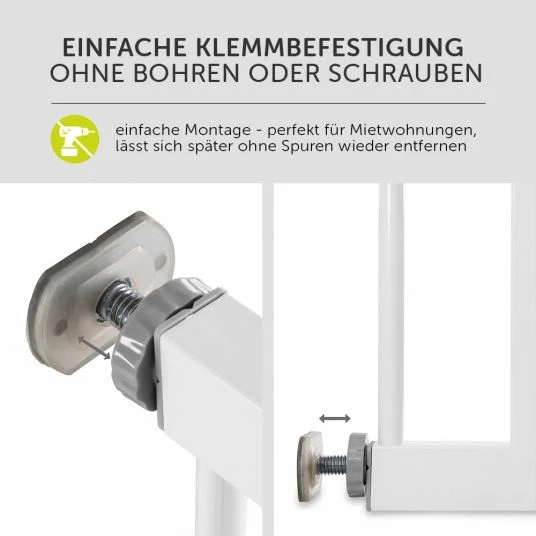 Discount ❤️ Hauck Treppenschutzgitter Stop N Safe 2 (96 bis 101 cm) + 21 cm Verlängerung - ohne Bohren - White 🔔 5 Discount ❤️ Hauck Treppenschutzgitter Stop N Safe 2 (96 bis 101 cm) + 21 cm Verlängerung - ohne Bohren - White 🔔 - Image 5