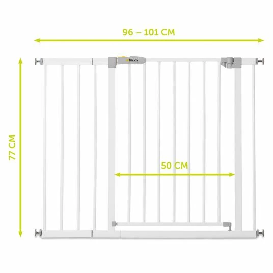 Discount ❤️ Hauck Treppenschutzgitter Stop N Safe 2 (96 bis 101 cm) + 21 cm Verlängerung - ohne Bohren - White 🔔 6 Discount ❤️ Hauck Treppenschutzgitter Stop N Safe 2 (96 bis 101 cm) + 21 cm Verlängerung - ohne Bohren - White 🔔 - Image 6