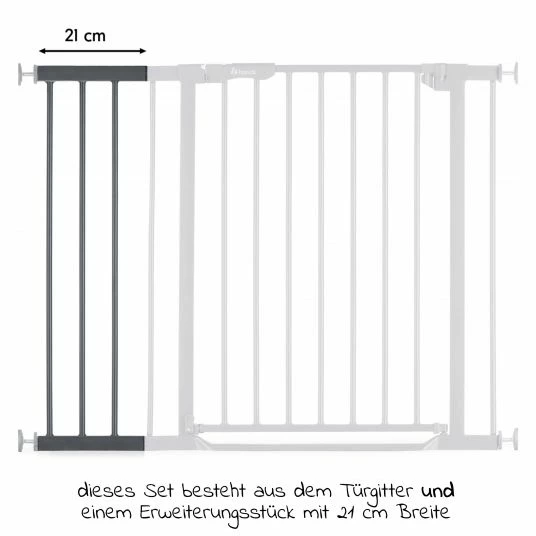 Coupon ⭐ Hauck Türschutzgitter inkl. Verlängerung Clear Step Autoclose 2 Set + 21 cm - Dark Grey 🛒 2 Coupon ⭐ Hauck Türschutzgitter inkl. Verlängerung Clear Step Autoclose 2 Set + 21 cm - Dark Grey 🛒 - Image 2
