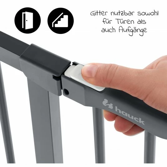 Discount ⌛ Hauck Türschutzgitter inkl. Verlängerung Clear Step Autoclose 2 Set + 9 cm - Dark Grey ✨ 4 Discount ⌛ Hauck Türschutzgitter inkl. Verlängerung Clear Step Autoclose 2 Set + 9 cm - Dark Grey ✨ - Image 4