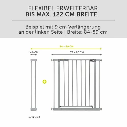 Discount ✔️ Hauck Türschutzgitter Stop N Safe 2 (75 bis 80 cm) ohne Bohren - Silver ⌛ 6 Discount ✔️ Hauck Türschutzgitter Stop N Safe 2 (75 bis 80 cm) ohne Bohren - Silver ⌛ - Image 6