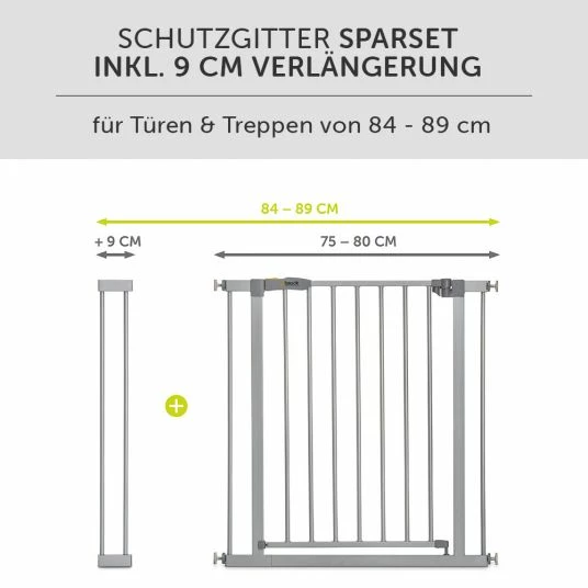 Brand new ⌛ Hauck Türschutzgitter Stop N Safe 2 (84 bis 89 cm) + 9cm Verlängerung - ohne Bohren - Silver 🥰 3 Brand new ⌛ Hauck Türschutzgitter Stop N Safe 2 (84 bis 89 cm) + 9cm Verlängerung - ohne Bohren - Silver 🥰 - Image 3