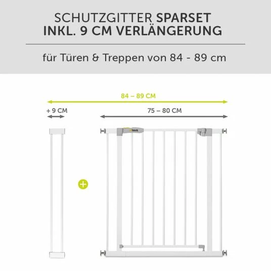 Cheapest 🎁 Hauck Türschutzgitter Stop N Safe 2 (84 bis 89 cm) + 9cm Verlängerung - ohne Bohren - White 😀 3 Cheapest 🎁 Hauck Türschutzgitter Stop N Safe 2 (84 bis 89 cm) + 9cm Verlängerung - ohne Bohren - White 😀 - Image 3