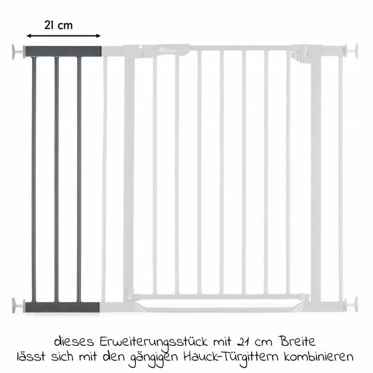 Best Pirce 🛒 Hauck Türschutzgitter Verlängerung Safety Gate Extensions 21 cm - Dark Grey 💯 2 Best Pirce 🛒 Hauck Türschutzgitter Verlängerung Safety Gate Extensions 21 cm - Dark Grey 💯 - Image 2