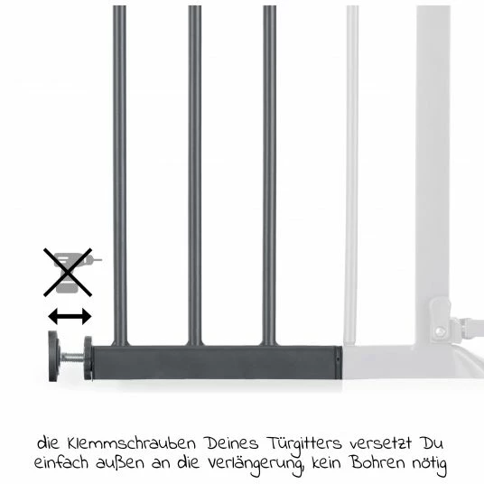Best Pirce 🛒 Hauck Türschutzgitter Verlängerung Safety Gate Extensions 21 cm - Dark Grey 💯 4 Best Pirce 🛒 Hauck Türschutzgitter Verlängerung Safety Gate Extensions 21 cm - Dark Grey 💯 - Image 4
