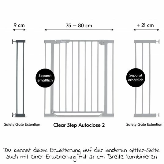 Flash Sale 🔔 Hauck Türschutzgitter Verlängerung Safety Gate Extensions 9 cm - Dark Grey 😀 6 Flash Sale 🔔 Hauck Türschutzgitter Verlängerung Safety Gate Extensions 9 cm - Dark Grey 😀 - Image 6
