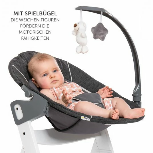 Wholesale ⭐ Hauck Verstellbarer Neugeborenenaufsatz & Wippe für Alpha & Beta Hochstuhl - Bouncer 2in1 Deluxe - Melange Grey 🌟 6 Wholesale ⭐ Hauck Verstellbarer Neugeborenenaufsatz & Wippe für Alpha & Beta Hochstuhl - Bouncer 2in1 Deluxe - Melange Grey 🌟 - Image 6