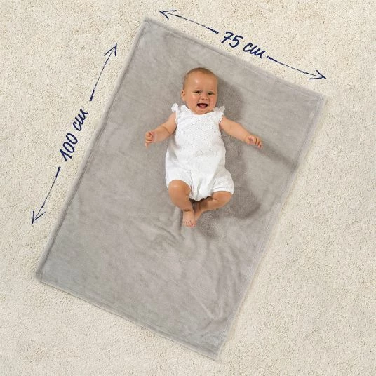 New π Jacky Microfleece blanket 75 x 100 cm - Grey π 2 New π Jacky Microfleece blanket 75 x 100 cm - Grey π - Image 2