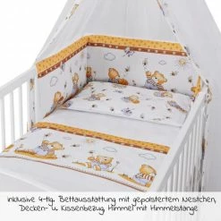 Wholesale ⭐ Jonka Babybett-Komplett-Set Mona inkl. Bettwäsche, Himmel, Nestchen & Matratze 70 x 140 cm - Honigbär - Weiß 👏 9 Wholesale ⭐ Jonka Babybett-Komplett-Set Mona inkl. Bettwäsche, Himmel, Nestchen & Matratze 70 x 140 cm - Honigbär - Weiß 👏 -Live & Sleep Sales jonka babybett komplett set mona inkl bettwasche himmel nestchen matratze 70 x 140 cm honigbar weiss kp 500 3050 05 d3