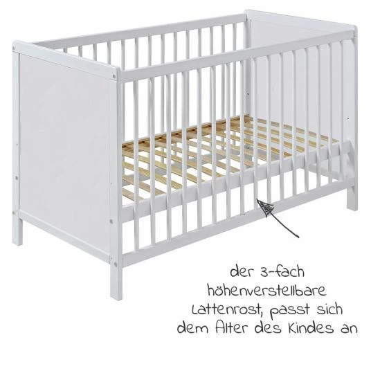 Wholesale 💯 Jonka Babybett-Komplett-Set Sina inkl. Bettwäsche, Himmel, Nestchen & Matratze 70 x 140 cm 60 x 120 cm - Kuschelbär - Weiß 🔥 6 Wholesale 💯 Jonka Babybett-Komplett-Set Sina inkl. Bettwäsche, Himmel, Nestchen & Matratze 70 x 140 cm 60 x 120 cm - Kuschelbär - Weiß 🔥 - Image 6