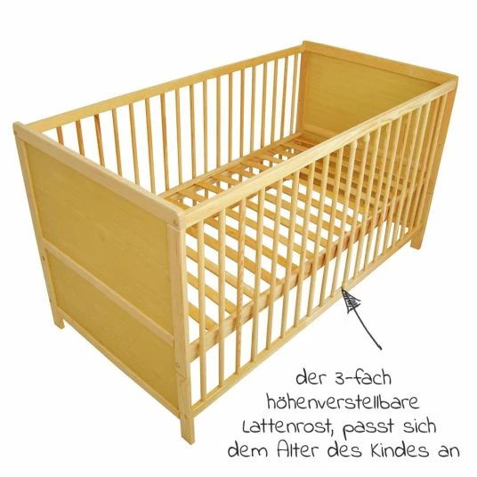 Best Pirce ❤️ Jonka Babybett und Kinderbett Leni 70 x 140 cm - Natur 🌟 2 Best Pirce ❤️ Jonka Babybett und Kinderbett Leni 70 x 140 cm - Natur 🌟 - Image 2