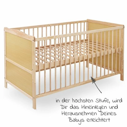 Best Pirce ❤️ Jonka Babybett und Kinderbett Leni 70 x 140 cm - Natur 🌟 3 Best Pirce ❤️ Jonka Babybett und Kinderbett Leni 70 x 140 cm - Natur 🌟 - Image 3