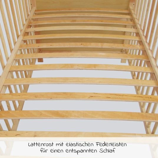 Best Pirce ❤️ Jonka Babybett und Kinderbett Leni 70 x 140 cm - Natur 🌟 4 Best Pirce ❤️ Jonka Babybett und Kinderbett Leni 70 x 140 cm - Natur 🌟 - Image 4