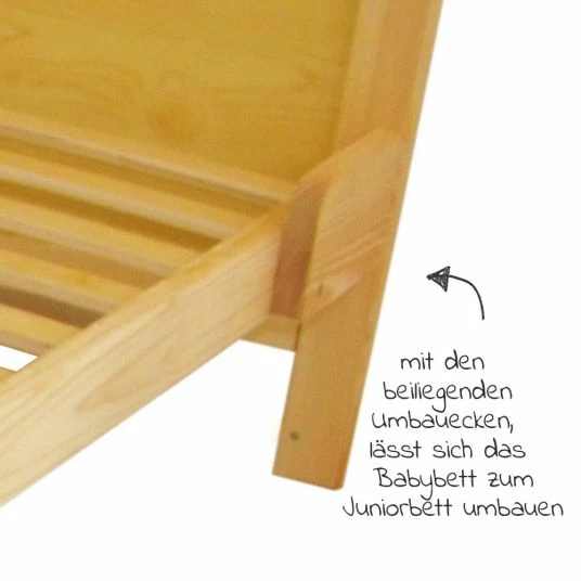 Best Pirce ❤️ Jonka Babybett und Kinderbett Leni 70 x 140 cm - Natur 🌟 6 Best Pirce ❤️ Jonka Babybett und Kinderbett Leni 70 x 140 cm - Natur 🌟 - Image 6