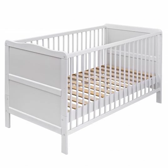 Budget ✨ Jonka Babybett und Kinderbett Mona 70 x 140 cm - Weiß ✔️ 1 Budget ✨ Jonka Babybett und Kinderbett Mona 70 x 140 cm - Weiß ✔️
