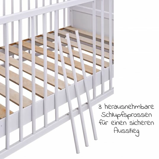 Budget ✨ Jonka Babybett und Kinderbett Mona 70 x 140 cm - Weiß ✔️ 6 Budget ✨ Jonka Babybett und Kinderbett Mona 70 x 140 cm - Weiß ✔️ - Image 6