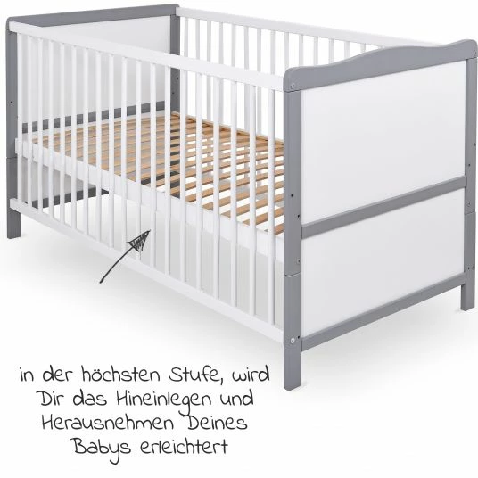 Best Pirce ๐งจ Jonka Babybett und Kinderbett Moritz 70 x 140 cm - Weiร Grau ๐ 3 Best Pirce ๐งจ Jonka Babybett und Kinderbett Moritz 70 x 140 cm - Weiร Grau ๐ - Image 3