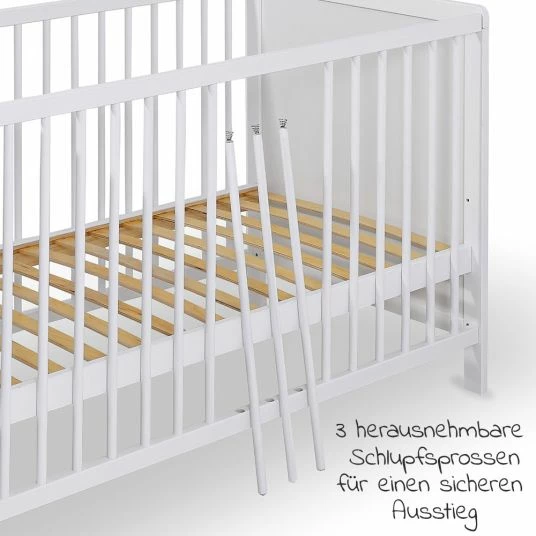 Brand new ⌛ Jonka Cot Sina pine 60 x 120 cm - White ⭐ 4 Brand new ⌛ Jonka Cot Sina pine 60 x 120 cm - White ⭐ - Image 4