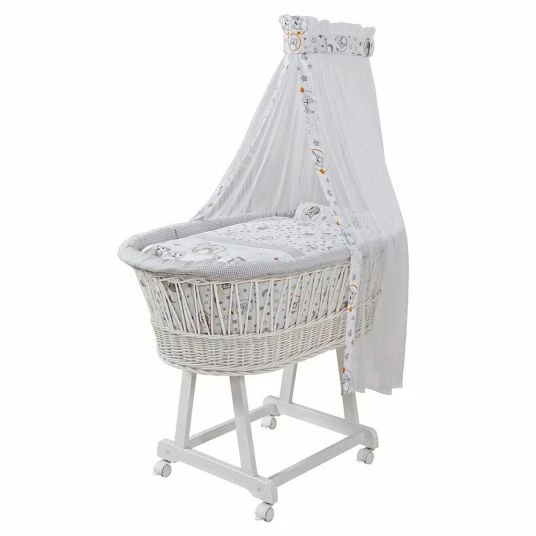Brand new ❤️ Jonka Complete bassinet white - pair of owls 🌟 1 Brand new ❤️ Jonka Complete bassinet white - pair of owls 🌟