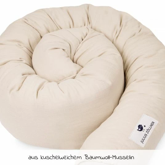 Cheapest 🎉 Julius Zöllner Bettschlange Musselin 180 cm - Sand 👍 2 Cheapest 🎉 Julius Zöllner Bettschlange Musselin 180 cm - Sand 👍 - Image 2