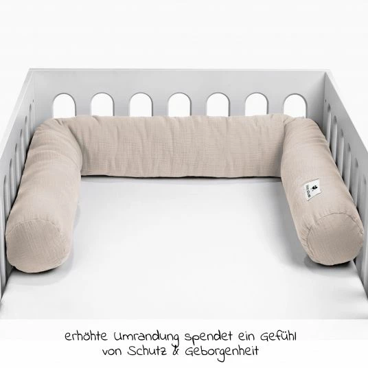 Cheapest 🎉 Julius Zöllner Bettschlange Musselin 180 cm - Sand 👍 3 Cheapest 🎉 Julius Zöllner Bettschlange Musselin 180 cm - Sand 👍 - Image 3