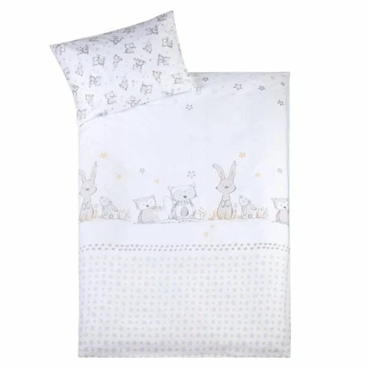 Deals ❤️ Julius Zöllner bed linen 100 x 135 cm - bunny & owl white ⌛ 1 Deals ❤️ Julius Zöllner bed linen 100 x 135 cm - bunny & owl white ⌛