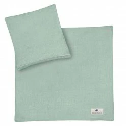 Best deal 👏 Julius Zöllner Bettwäsche Musselin 80 x 80 / 35 x 40 cm - Grün 🎁