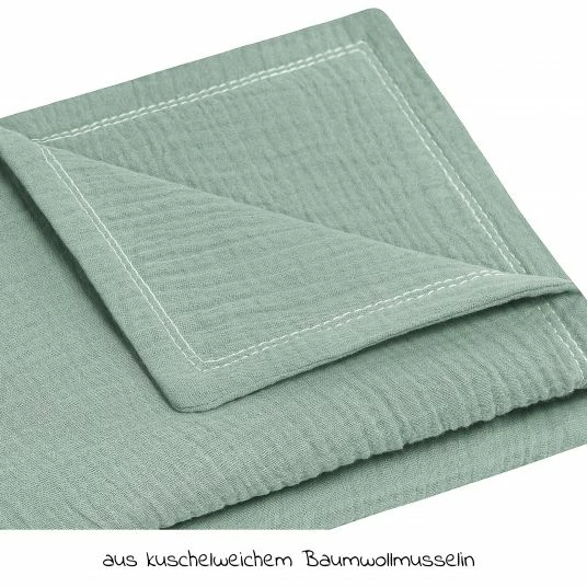Best Sale 💯 Julius Zöllner Kuscheldecke Musselin 70 x 100 cm - Grün 🎁 2 Best Sale 💯 Julius Zöllner Kuscheldecke Musselin 70 x 100 cm - Grün 🎁 - Image 2