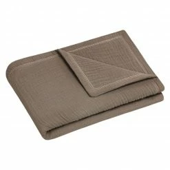 Promo 🥰 Julius Zöllner Kuscheldecke Musselin 70 x 100 cm - Nougat 🧨