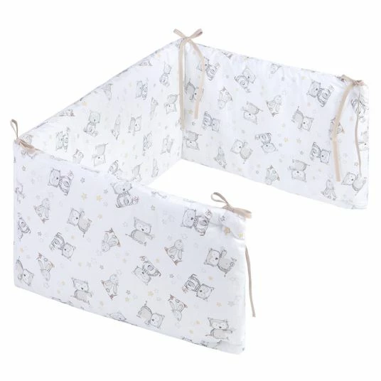 Brand new 🧨 Julius Zöllner Nestchen 180 x 35 cm - Häschen & Eule - Weiß 🌟 1 Brand new 🧨 Julius Zöllner Nestchen 180 x 35 cm - Häschen & Eule - Weiß 🌟