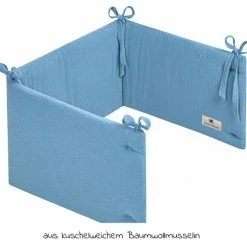 Hot Sale 😍 Julius Zöllner Nestchen Musselin 180 x 35 cm - Blau 👍 -Live & Sleep Sales julius zollner nestchen musselin 180 x 35 cm blau 8223055330 d2